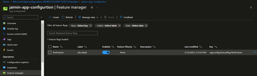 Feature flag is created